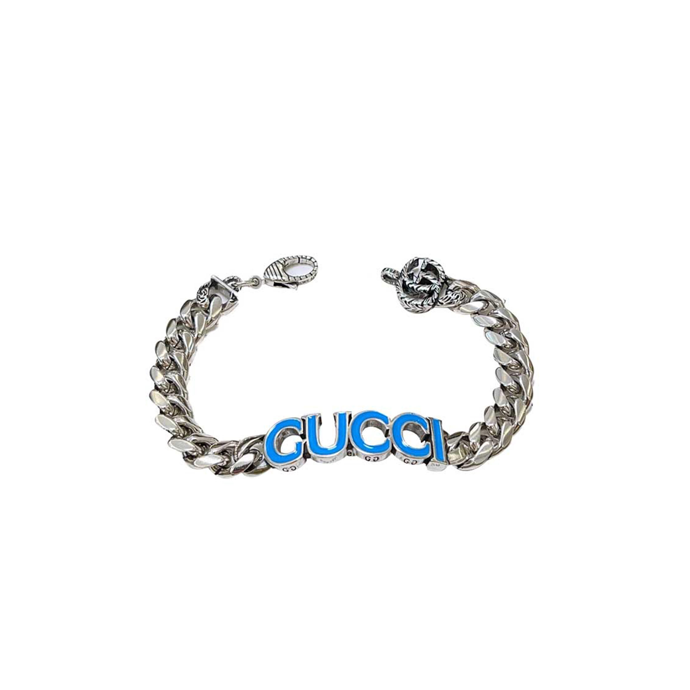 Gvc*1 silver chunky chain bracelet